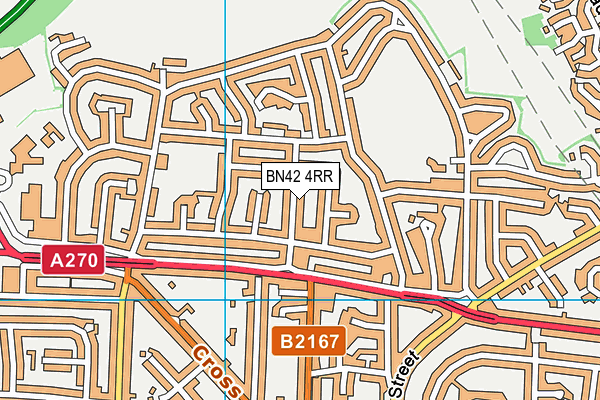 BN42 4RR map - OS VectorMap District (Ordnance Survey)