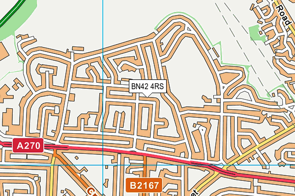 BN42 4RS map - OS VectorMap District (Ordnance Survey)