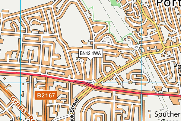 BN42 4WA map - OS VectorMap District (Ordnance Survey)