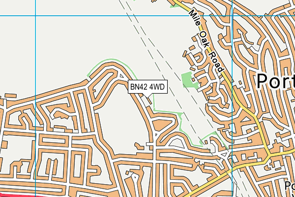 Southwick Hill Recreation Ground map (BN42 4WD) - OS VectorMap District (Ordnance Survey)