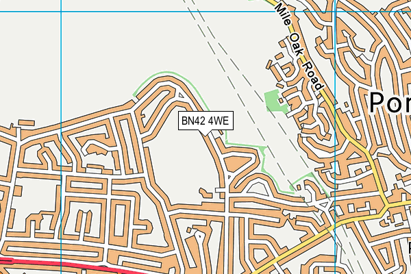 BN42 4WE map - OS VectorMap District (Ordnance Survey)