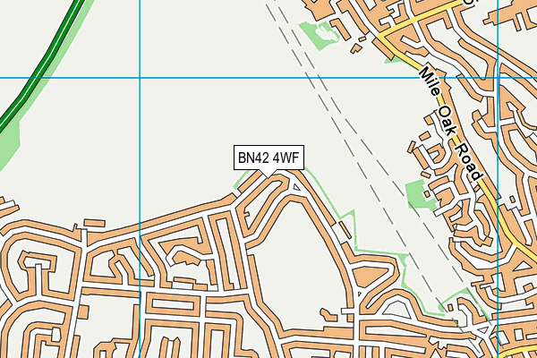 BN42 4WF map - OS VectorMap District (Ordnance Survey)