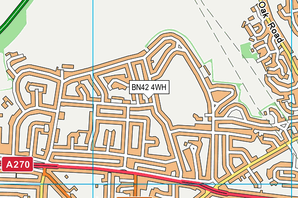 BN42 4WH map - OS VectorMap District (Ordnance Survey)