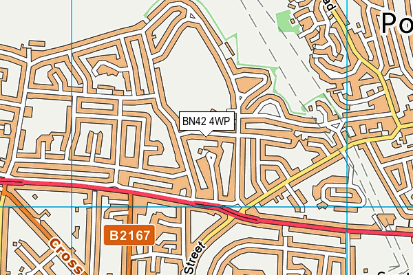BN42 4WP map - OS VectorMap District (Ordnance Survey)