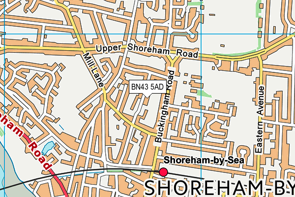 BN43 5AD map - OS VectorMap District (Ordnance Survey)
