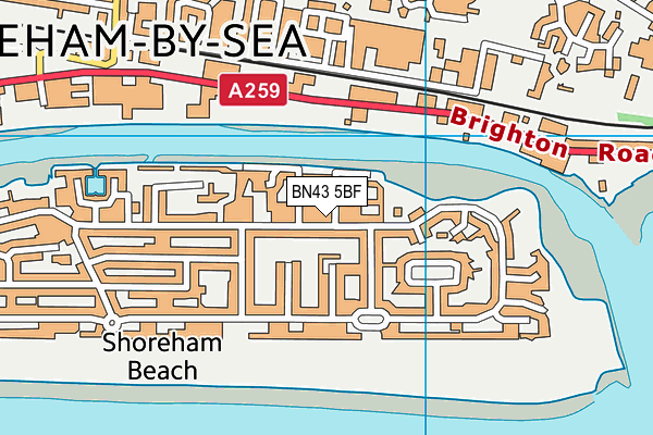 Beach Fit (Shoreham - By - Sea) (Closed) map (BN43 5BF) - OS VectorMap District (Ordnance Survey)