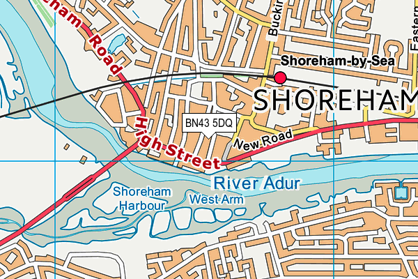 Map of WESTOVER (SHOREHAM-BY-SEA) FREEHOLD LIMITED at district scale