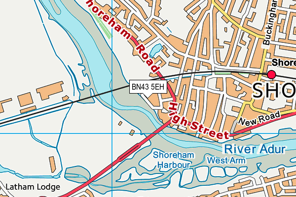 BN43 5EH map - OS VectorMap District (Ordnance Survey)