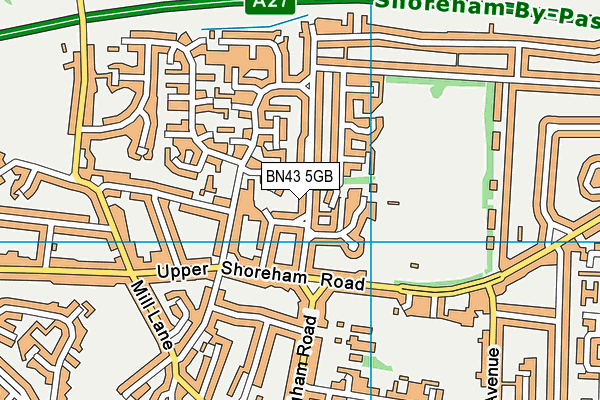 BN43 5GB map - OS VectorMap District (Ordnance Survey)