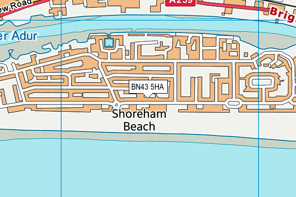 BN43 5HA map - OS VectorMap District (Ordnance Survey)