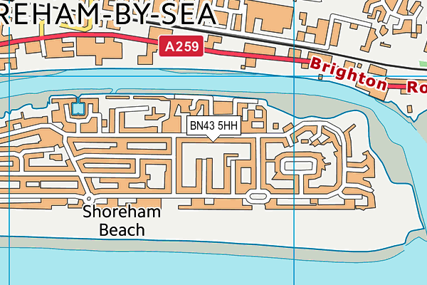 BN43 5HH map - OS VectorMap District (Ordnance Survey)
