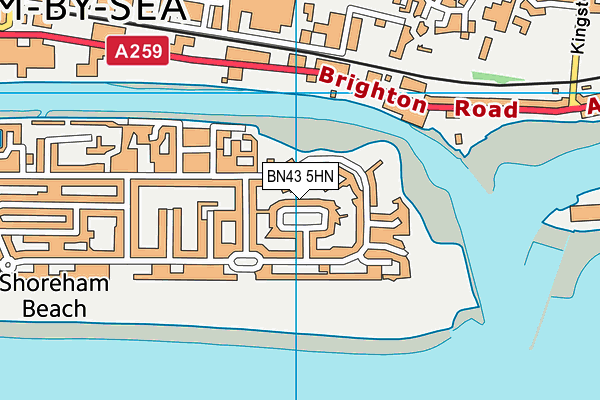 BN43 5HN map - OS VectorMap District (Ordnance Survey)