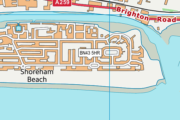 BN43 5HR map - OS VectorMap District (Ordnance Survey)