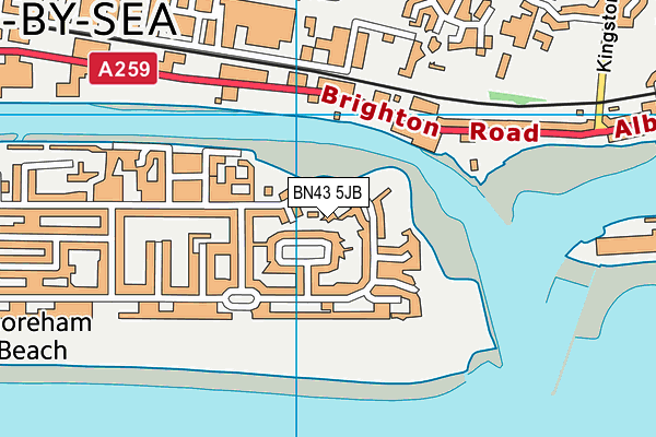 BN43 5JB map - OS VectorMap District (Ordnance Survey)