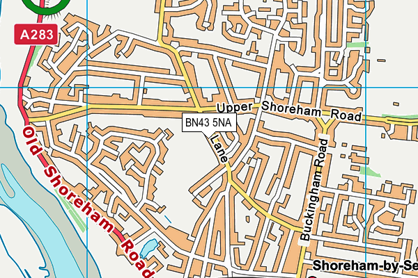 BN43 5NA map - OS VectorMap District (Ordnance Survey)