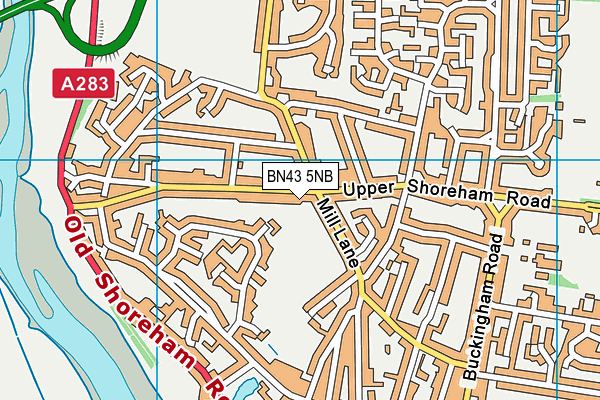 BN43 5NB map - OS VectorMap District (Ordnance Survey)