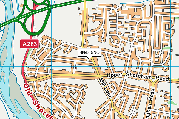 BN43 5NQ map - OS VectorMap District (Ordnance Survey)