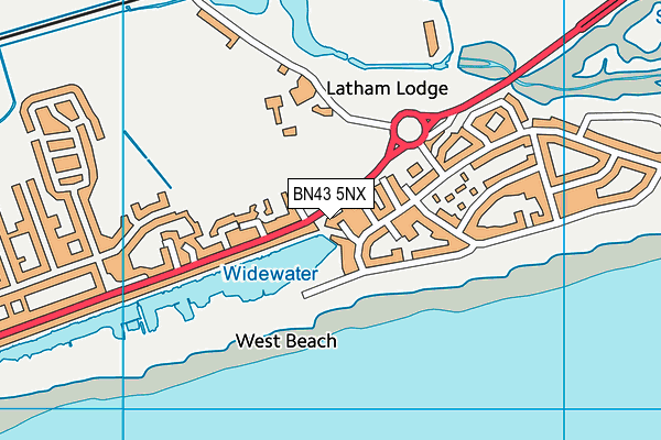 BN43 5NX map - OS VectorMap District (Ordnance Survey)