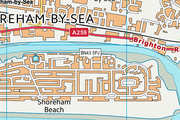 BN43 5PJ map - OS VectorMap District (Ordnance Survey)