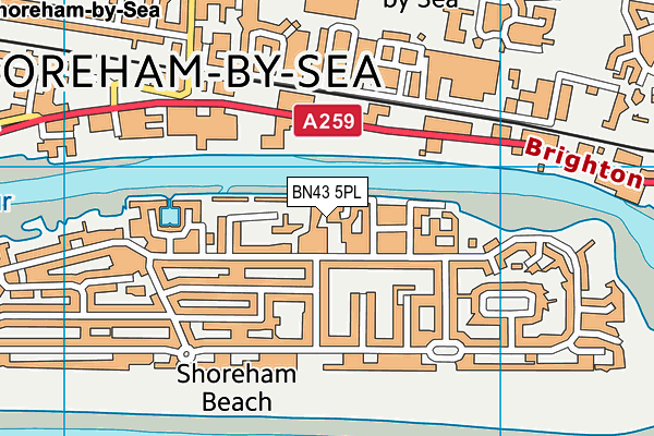 BN43 5PL map - OS VectorMap District (Ordnance Survey)