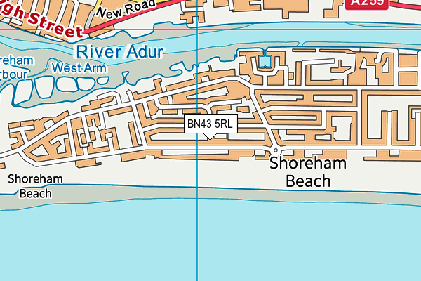 BN43 5RL map - OS VectorMap District (Ordnance Survey)