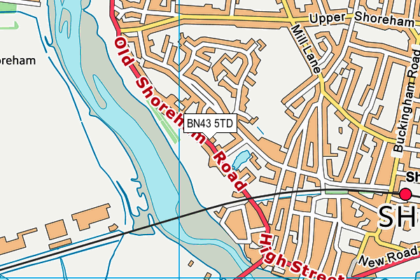 BN43 5TD map - OS VectorMap District (Ordnance Survey)