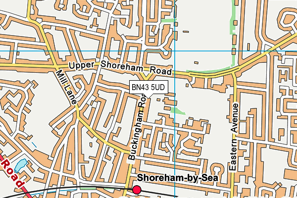 Buckingham Park Primary School map (BN43 5UD) - OS VectorMap District (Ordnance Survey)