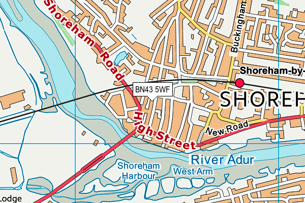 Map of SUSSEX SHORE RESIDENTIAL LTD at district scale