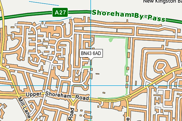 BN43 6AD map - OS VectorMap District (Ordnance Survey)
