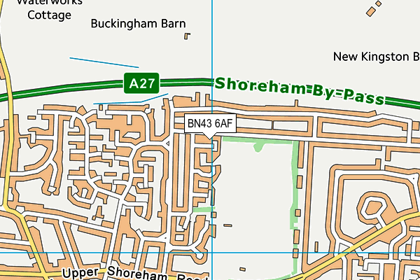 BN43 6AF map - OS VectorMap District (Ordnance Survey)