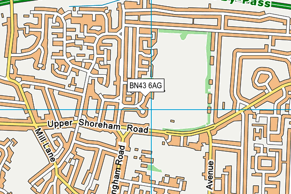 BN43 6AG map - OS VectorMap District (Ordnance Survey)