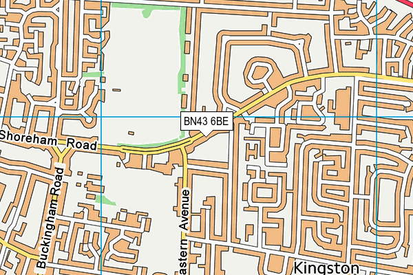 BN43 6BE map - OS VectorMap District (Ordnance Survey)