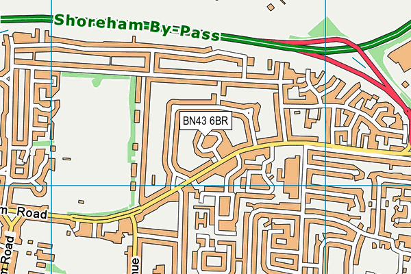 BN43 6BR map - OS VectorMap District (Ordnance Survey)