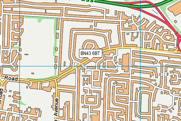 BN43 6BT map - OS VectorMap District (Ordnance Survey)
