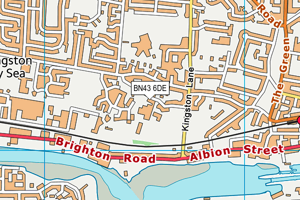 BN43 6DE map - OS VectorMap District (Ordnance Survey)