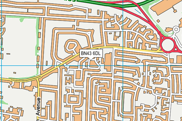 BN43 6DL map - OS VectorMap District (Ordnance Survey)