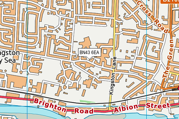 BN43 6EA map - OS VectorMap District (Ordnance Survey)