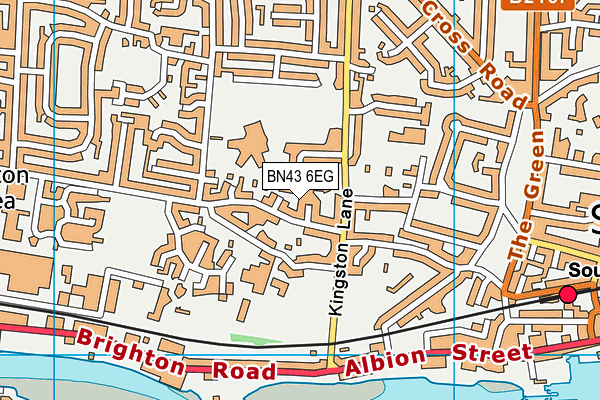 BN43 6EG map - OS VectorMap District (Ordnance Survey)