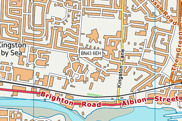 BN43 6EH map - OS VectorMap District (Ordnance Survey)