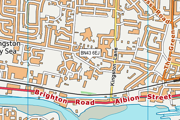 BN43 6EJ map - OS VectorMap District (Ordnance Survey)