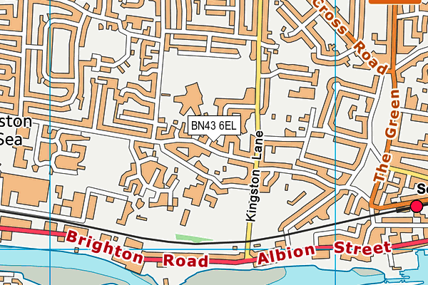BN43 6EL map - OS VectorMap District (Ordnance Survey)