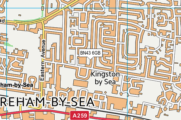 BN43 6GB map - OS VectorMap District (Ordnance Survey)