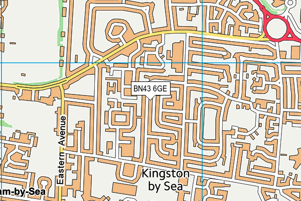 BN43 6GE map - OS VectorMap District (Ordnance Survey)