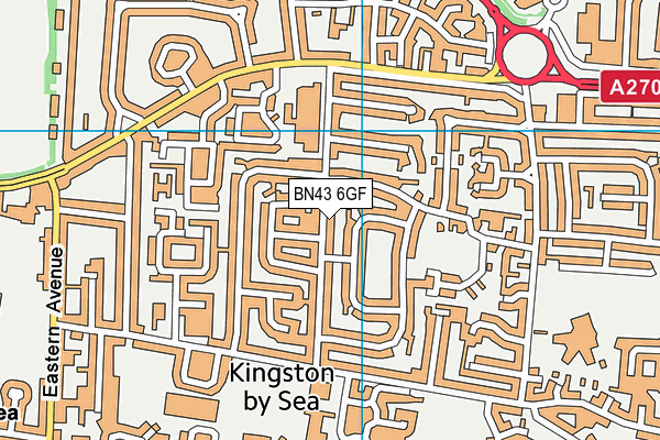 BN43 6GF map - OS VectorMap District (Ordnance Survey)