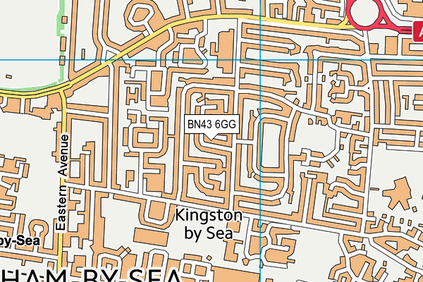 BN43 6GG map - OS VectorMap District (Ordnance Survey)