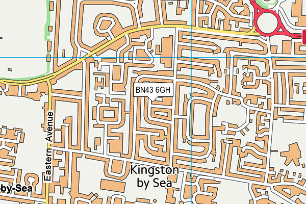 BN43 6GH map - OS VectorMap District (Ordnance Survey)