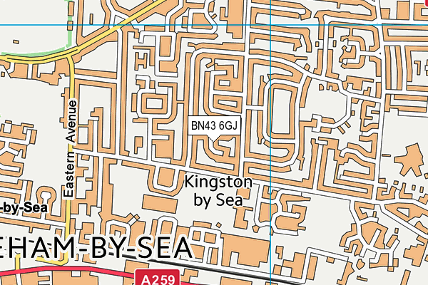 BN43 6GJ map - OS VectorMap District (Ordnance Survey)
