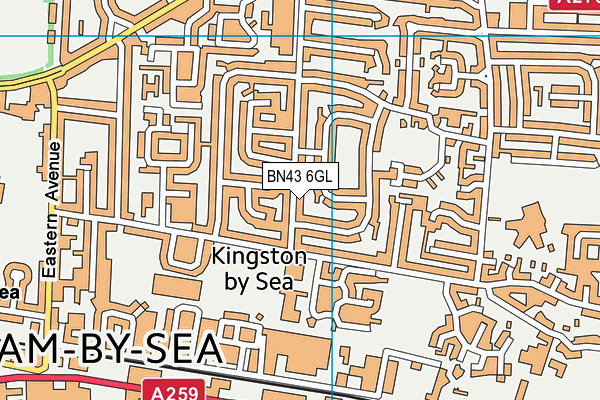 BN43 6GL map - OS VectorMap District (Ordnance Survey)