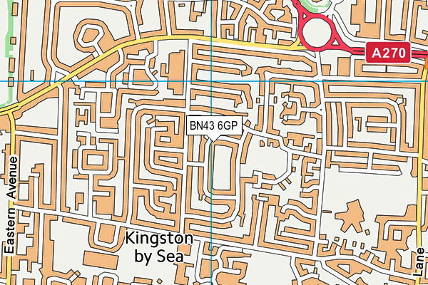 BN43 6GP map - OS VectorMap District (Ordnance Survey)