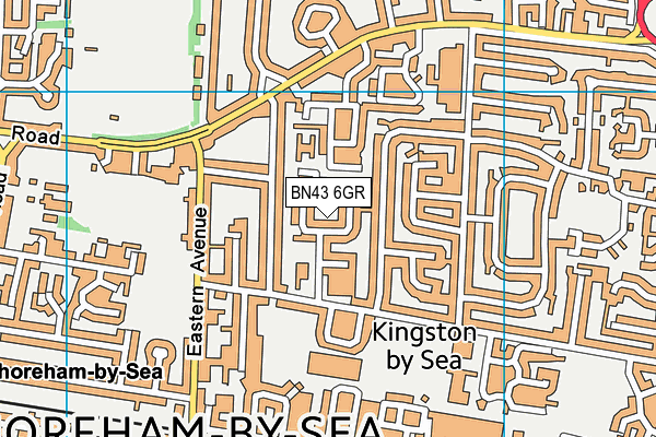 BN43 6GR map - OS VectorMap District (Ordnance Survey)